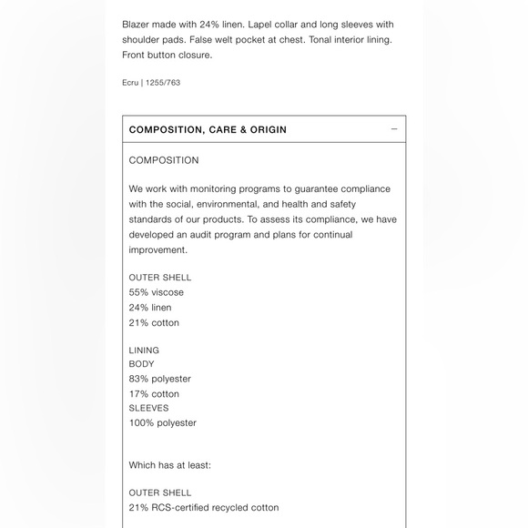 Linen blend crop blazer - Picture 5 of 5